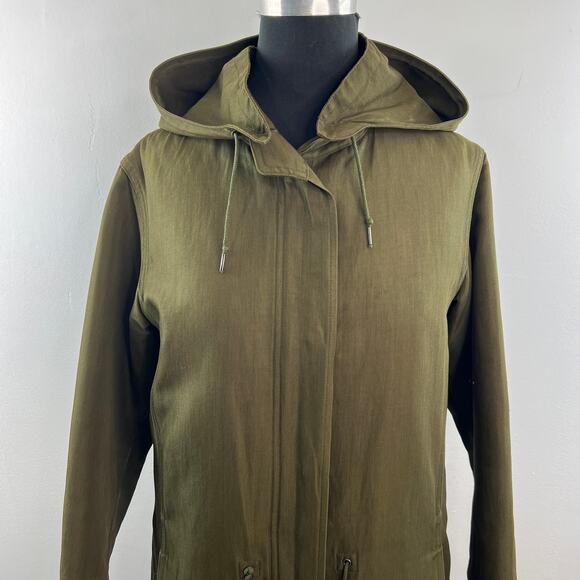 A.P.C. Paris Green Utility Jacket Hooded Long Sleeve Full Zip Size X-Small XS - Picture 2 of 10